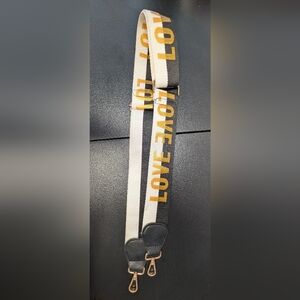 Stylish Love Strap in Black and Gold Crossbody Attachment